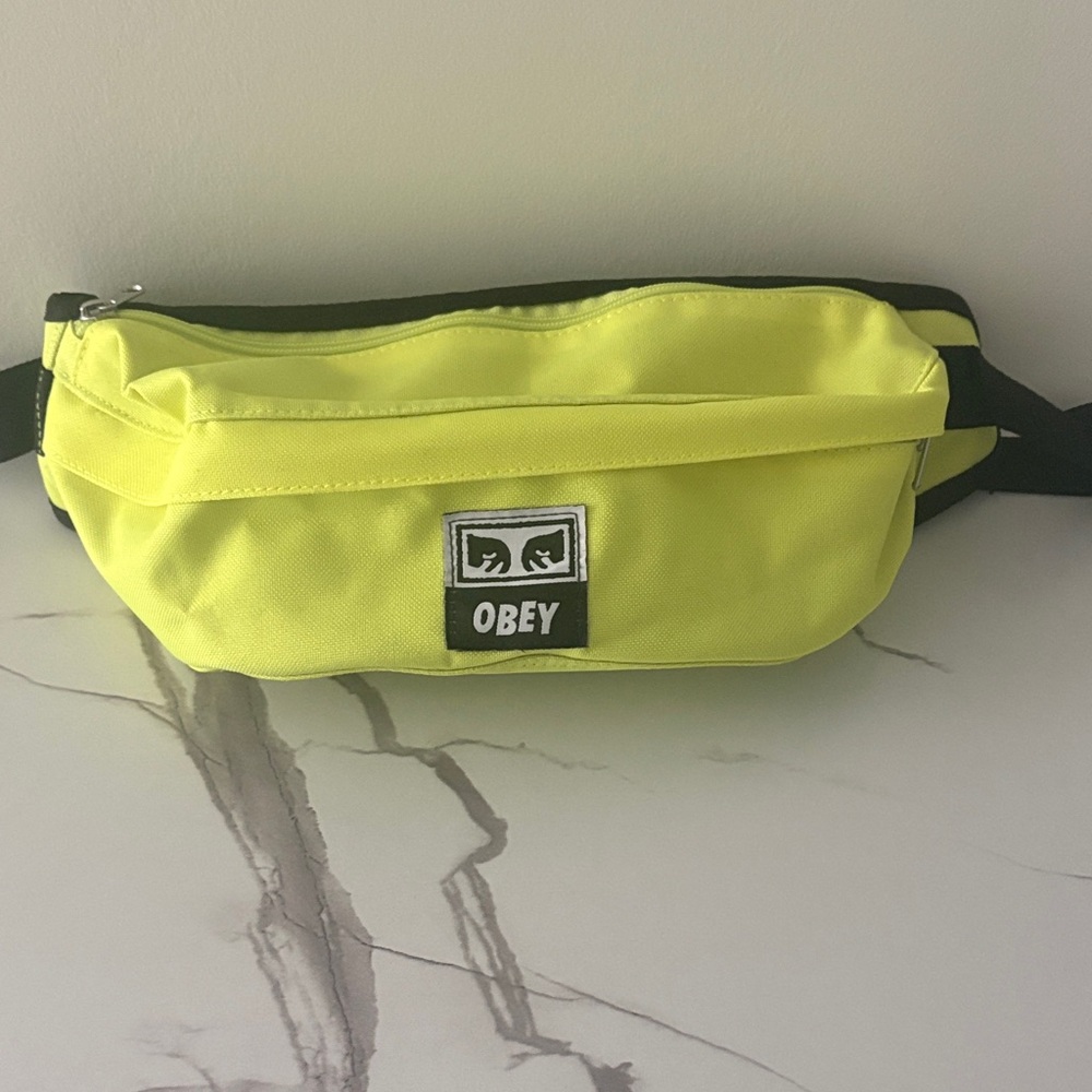Obey Bright Yellow Belt Bag new with no tag